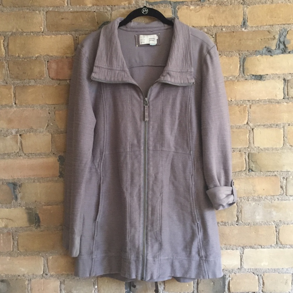 Anthropologie zip up cardigan